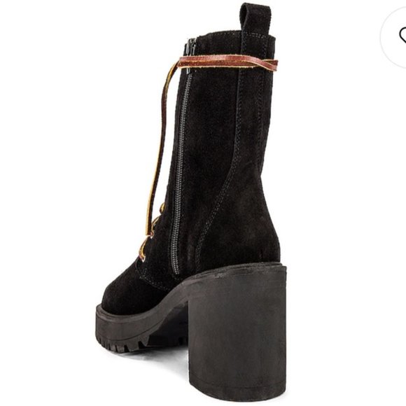 Free People Dylan Lace Up Boot in Black - Picture 4 of 12